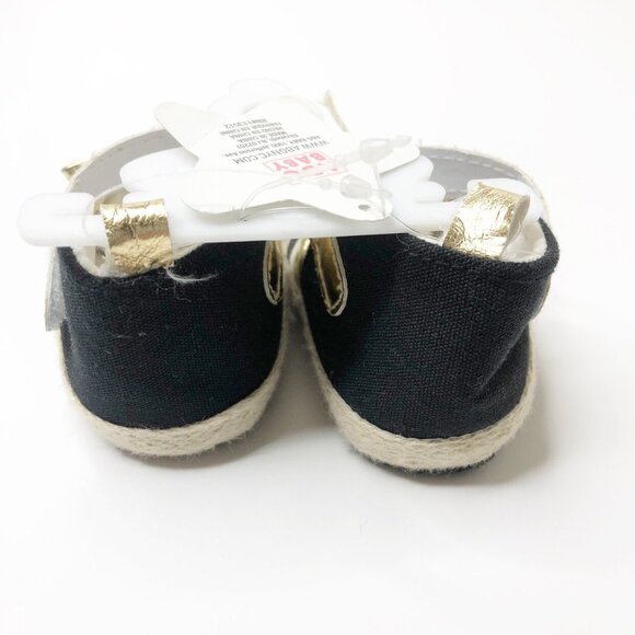 NWT Rising Star Gold Striped Crib Shoes - Picture 4 of 6
